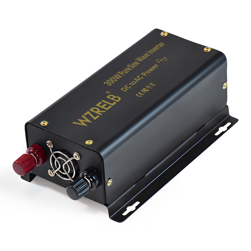 Inversor de onda sinusoidal pura de 300 W de potencia 12 V CC a CA 240 V fuera de la red solar barco coche RV- - Image 2