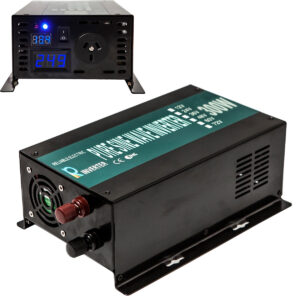 Inversor de onda sinusoidal pura 300 W 12 V 24 V CC a CA 240 V apagado de red solar barco coche-