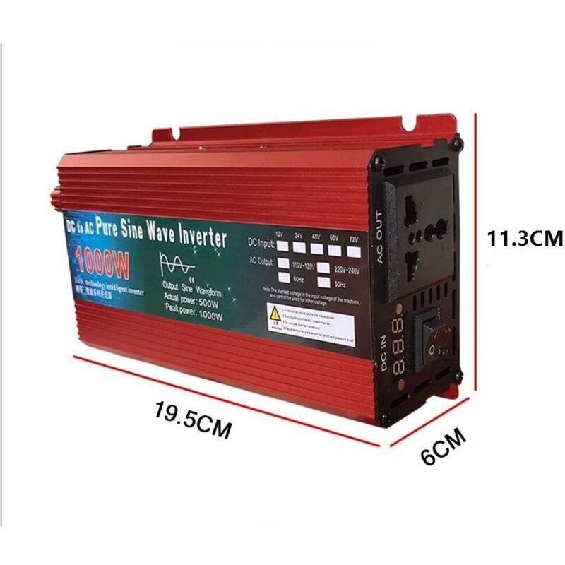 INVERSORES DE ONDA SINUSOIDAL PURA 1000W 1600W 2200W 3000W Energía Solar Auto Hogar Nuevo- - Image 2