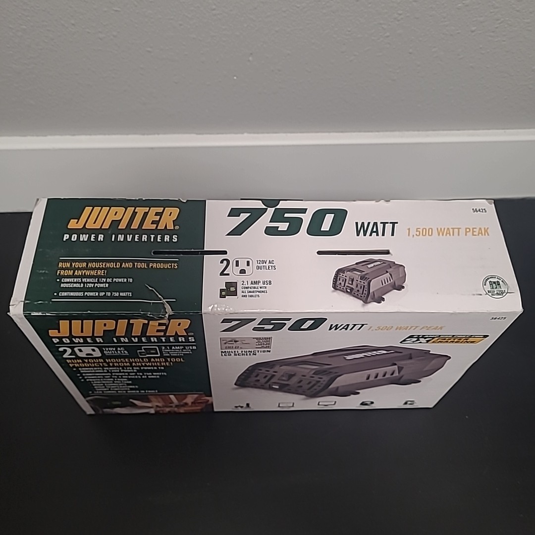 JUPITER 750 VATIOS INVERSOR DE POTENCIA 56425 (J27002491) SALIDA 115v pico 1500w y 2 Usb- - Image 2