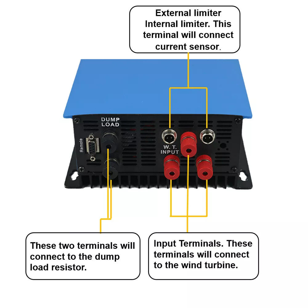 Inversor de conexión a red de energía eólica 1000 W onda sinusoidal pura con limitador 24 V 48 V turbina eólica- - Image 5