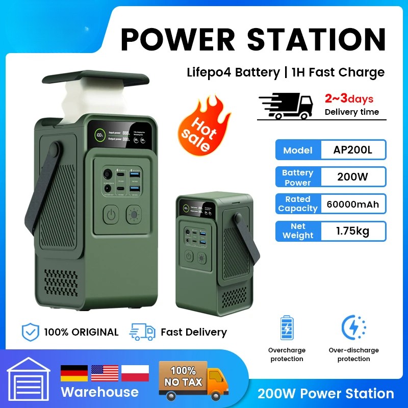 Power Stations 192Wh, Batería Portátil, Banco de Energía para Camping, Energía de Emergencia- - Image 2