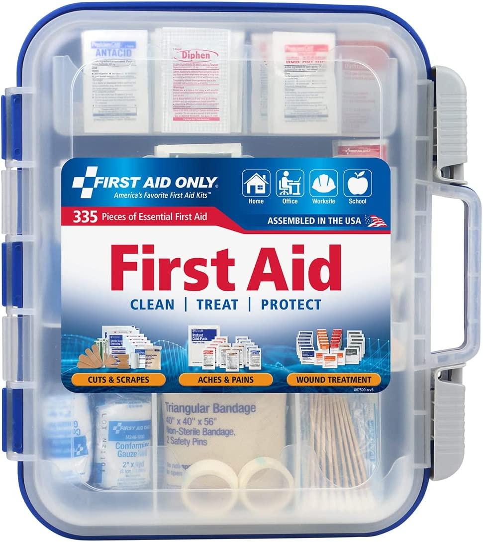 Kit de Primeros Auxilios Compatible con Osha, Multiusos Portátil Hogar Trabajo-Sitio Kit de Emergencia-