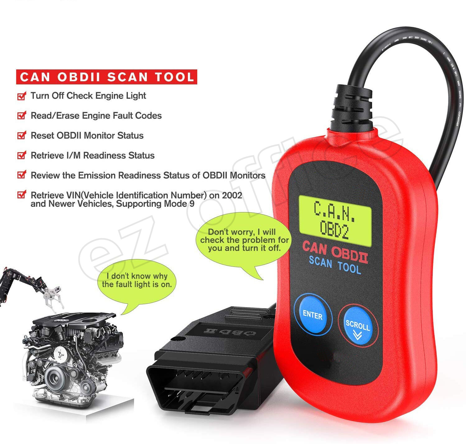 Se adapta a Vauxhall Insignia Lector de códigos de diagnóstico de automóviles Herramienta de restablecimiento de fallas Escáner OBD2- - Image 2