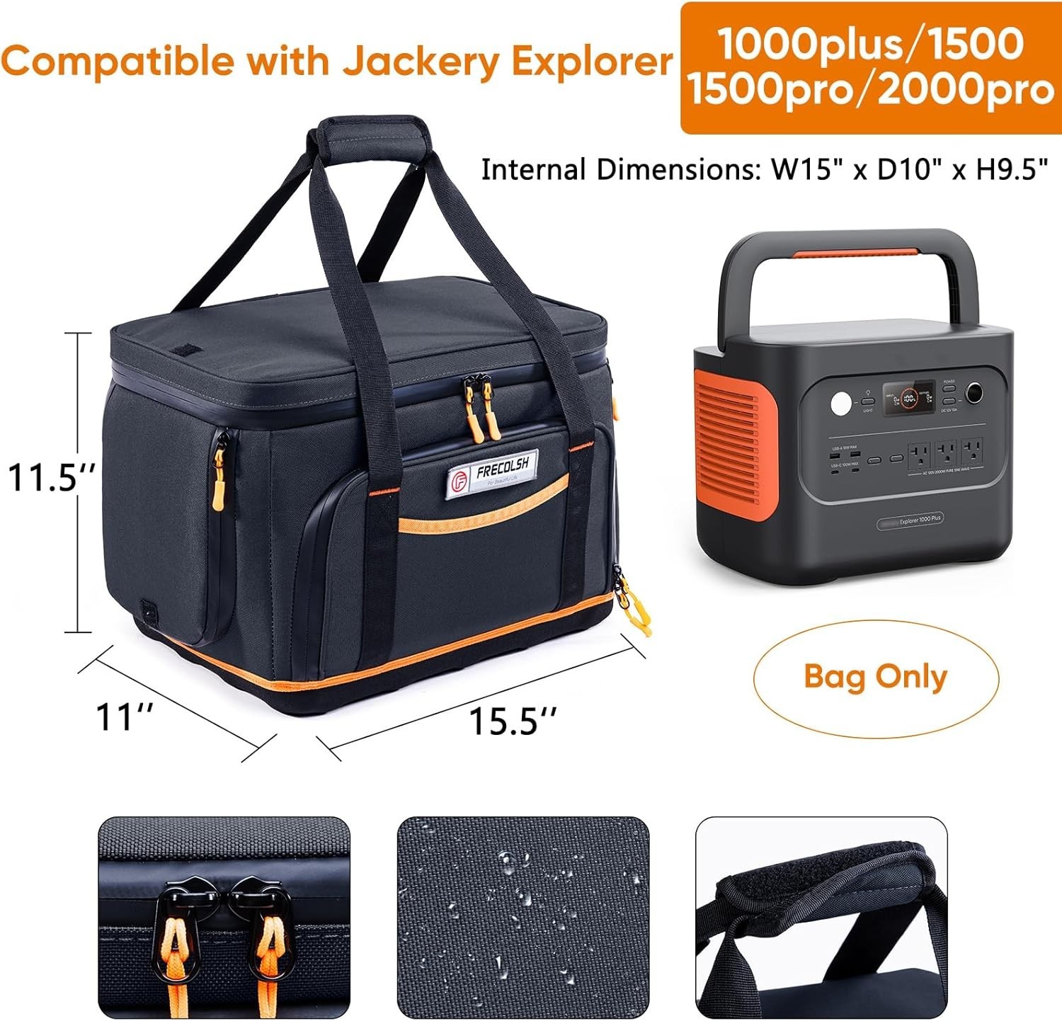 Estuche de viaje resistente impermeable para estaciones de alimentación portátiles Jackery 1000-2000- - Image 4