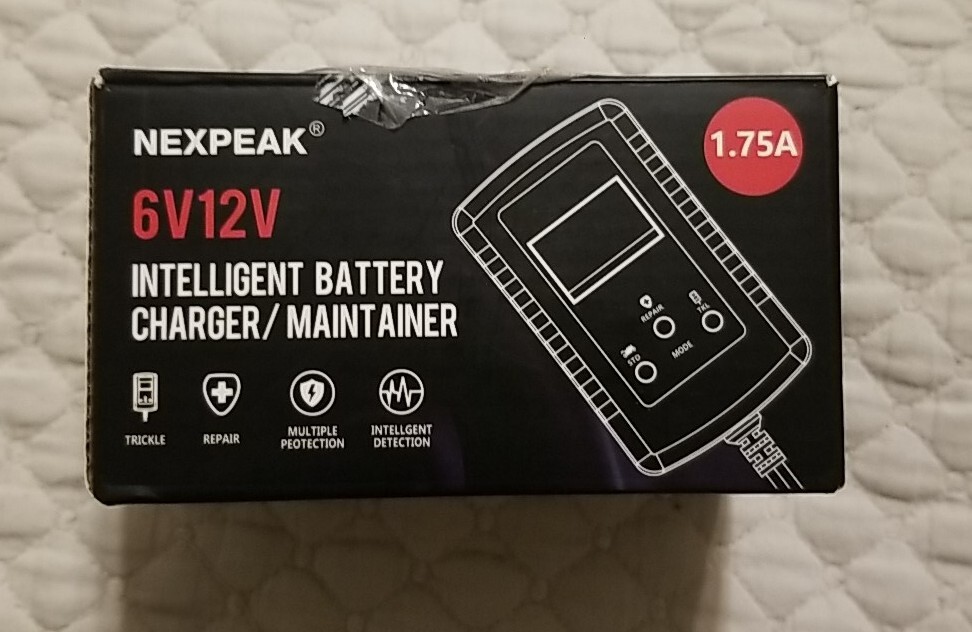 Cargador de Batería de Coche 1.75 Amperios, Cargador de Batería Inteligente Completamente Automático 6V y 12V-