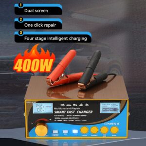 Cargador de Batería Automotriz Inteligente 400W para Motocicletas Cortadoras de Césped y-