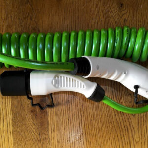 Cable en espiral verde de carga 32A EV tipo 2 a tipo 1 para vehículos eléctricos Leaf, Outlander-