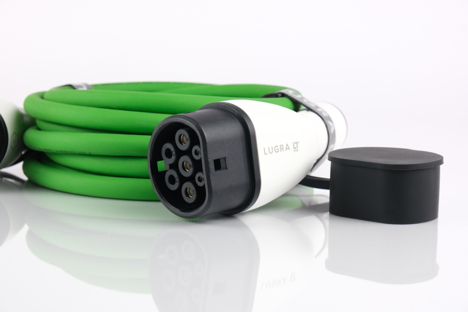Cable de carga 5M 32A EV tipo 2 vehículo eléctrico coche cargador rápido enchufe Reino Unido verde- - Image 5