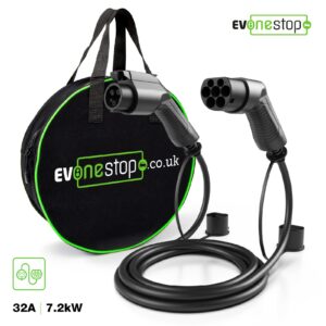 CABLE DE CARGA PÚBLICO EV | TIPO 1 A TIPO 2 | 32 AMP | 7,2 KW | 5 METROS-