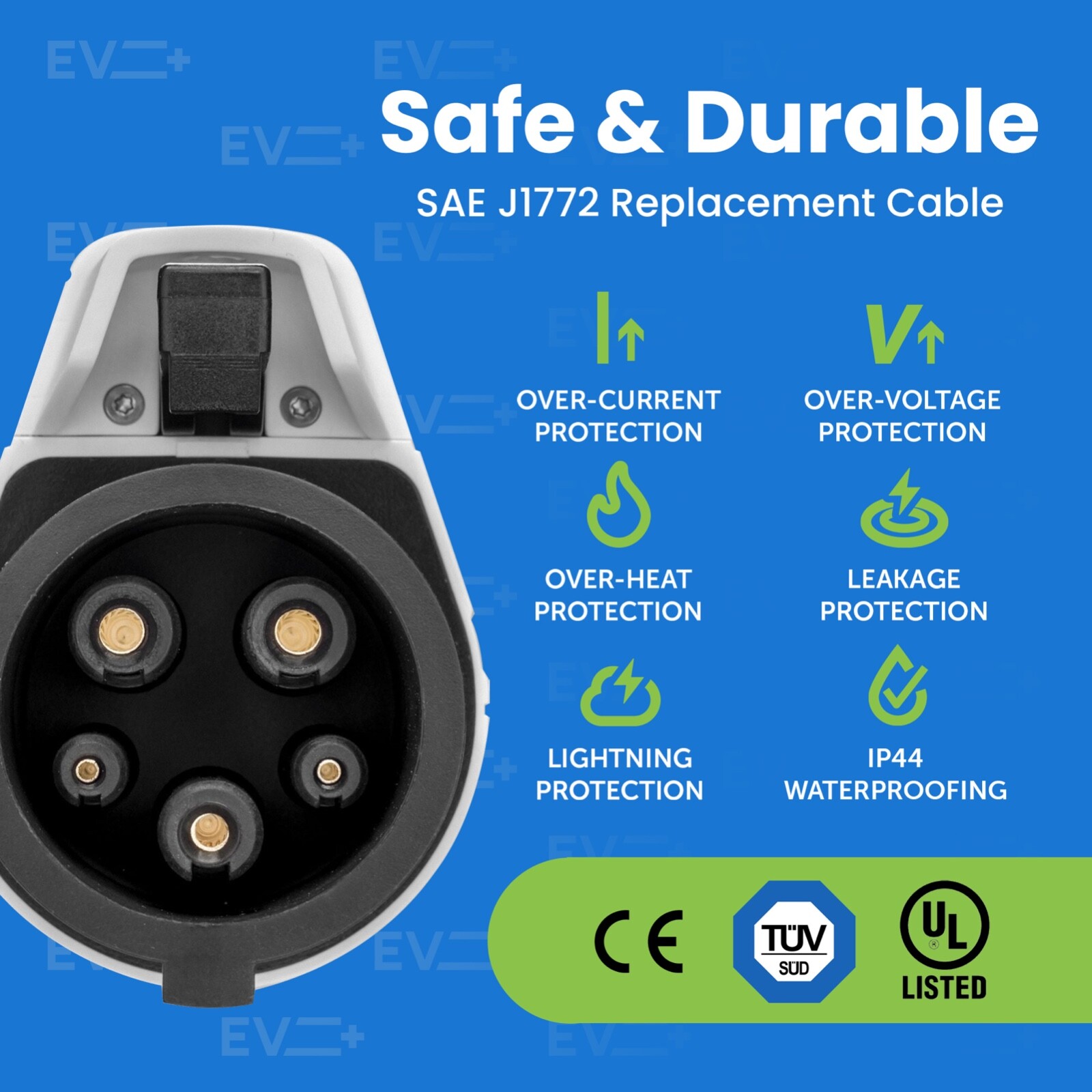 Enchufe de repuesto EV 32A - Conector SAE J1772 - Boquilla de cable de carga de nivel 2- - Image 5