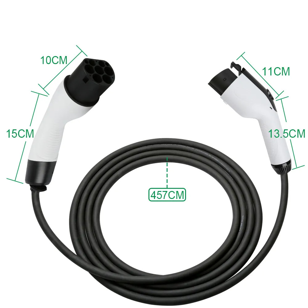 Cable de carga para coche eléctrico/EV, Mitsubishi Outlander, 16A, tipo 2 a tipo 1, 5 m- - Image 3