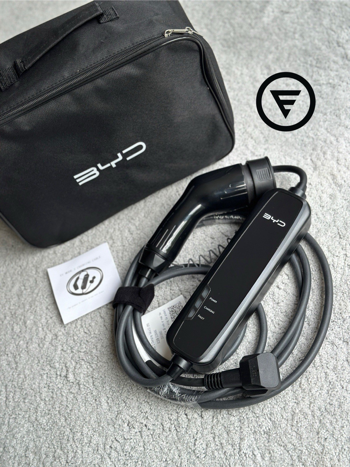 Cable de carga para el hogar híbrido tipo 2 BYD EV genuino *GARANTÍA* SELLO DE CANCIÓN ATTO-