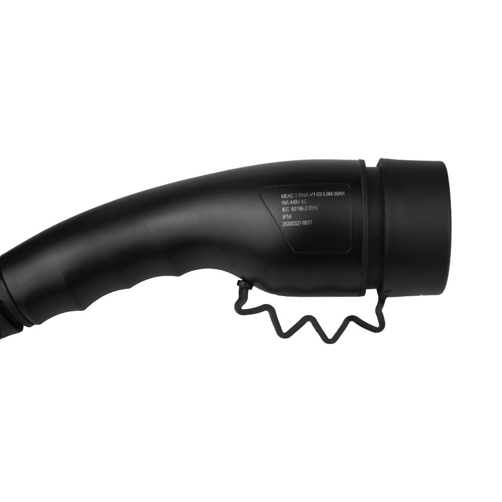 Cable de carga EV tipo 2 a tipo 2 triple fase 16A 440V 5m negro- - Image 2
