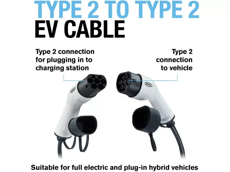 Cable de carga Ring EV 5 metros tipo 2 a tipo 2 universal 16A con estuche de almacenamiento -H- - Image 3