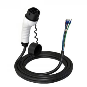 Replacement EV Charging Cable Type 2 to Open-end, 16A 3.5kW Single Phase, 5m