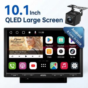 HD CAM + ATOTO S8 PRO 10.1" 2 DIN Android Coche Estéreo CarPlay ChatGPT Incorporado 4G-
