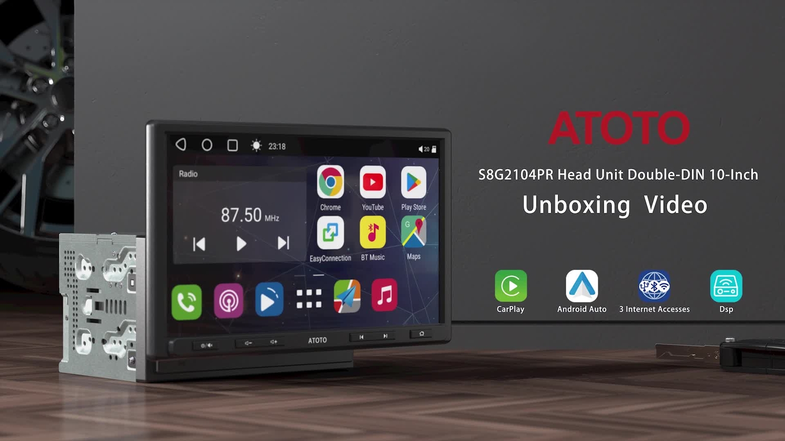 HD CAM + ATOTO S8 PRO 10.1" 2 DIN Android Coche Estéreo CarPlay ChatGPT Incorporado 4G- - Image 2