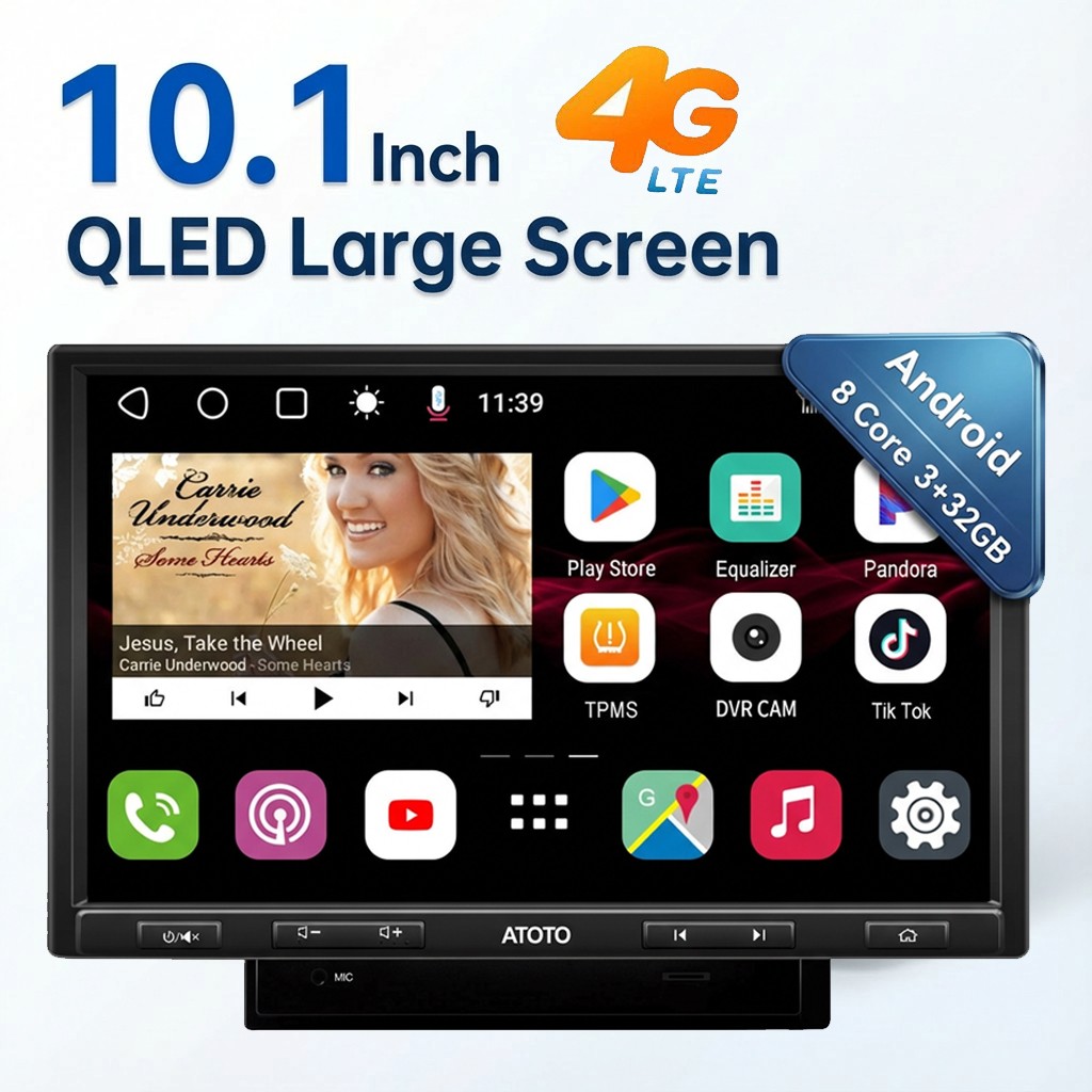 HD CAM + ATOTO S8 PRO 10.1" 2 DIN Android Coche Estéreo CarPlay ChatGPT Incorporado 4G- - Image 3