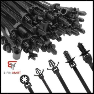 110 PIEZAS Instalación Automotriz Negro Empuje Montaje Cable Cremallera Lazos Tamaño Surtido...-