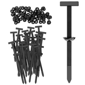 Sujetadores de clip de bridas de nailon de instalación rápida para uso automotriz color negro-