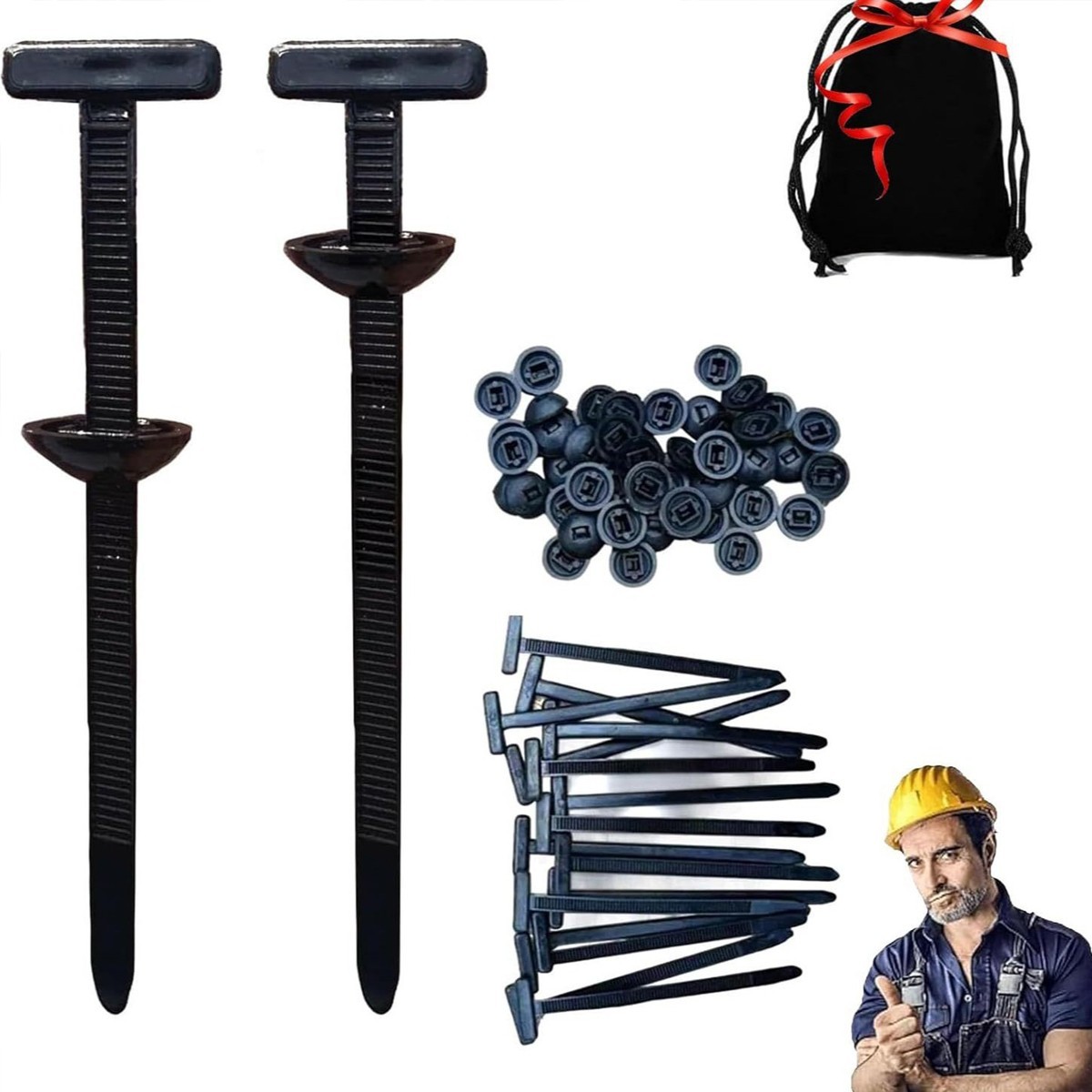 Bridas de nylon confiables 100 piezas para herramientas automotrices y aplicaciones domésticas- - Image 4