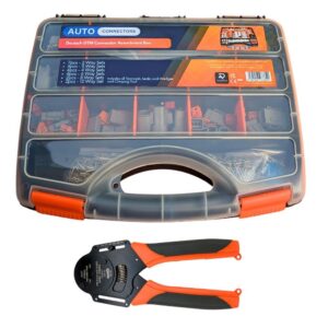 Juego de conectores automotrices 47 piezas para Deutsch serie DTM con kit de herramientas de crimpado-