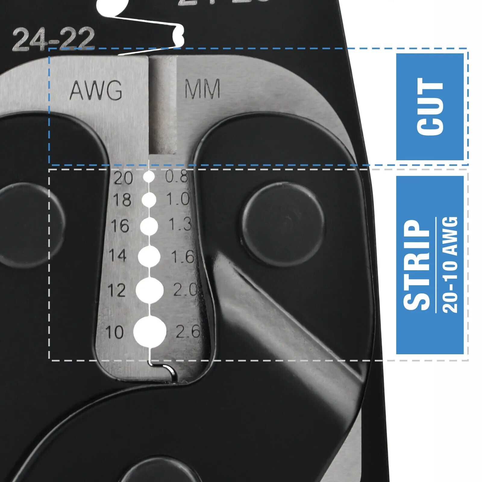 Alicate de prensado de terminales IWISS IWC-1424AB abrazadera de conectores impermeables automotrices- - Image 3