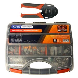 Juego de conectores eléctricos automotrices 69 piezas para herramienta de crimpado y serie Deutsch DT-