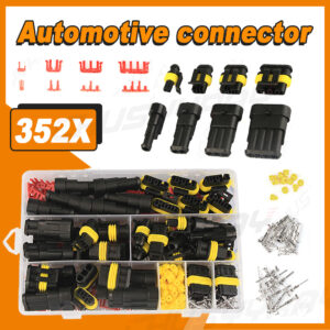 352 piezas conectores de cable eléctricos automotrices impermeables terminales enchufe-