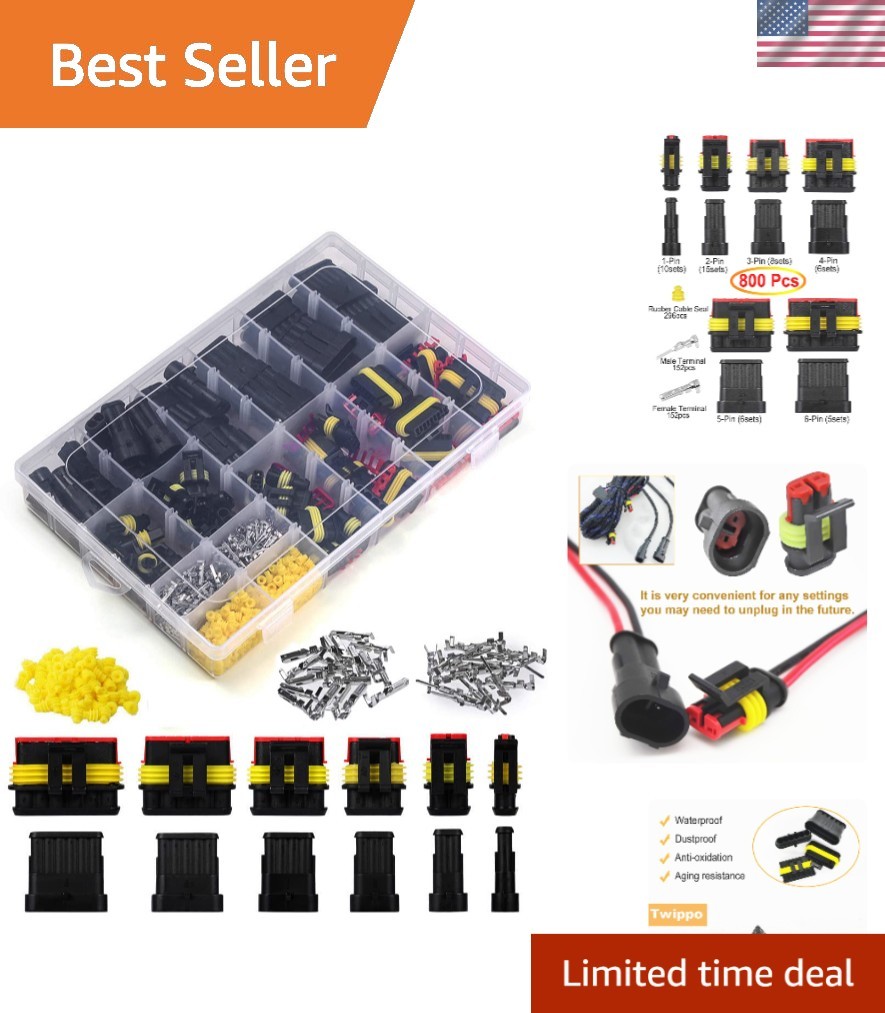 50 conectores eléctricos impermeables con sello de silicona - 1-6 pines uso automotriz-