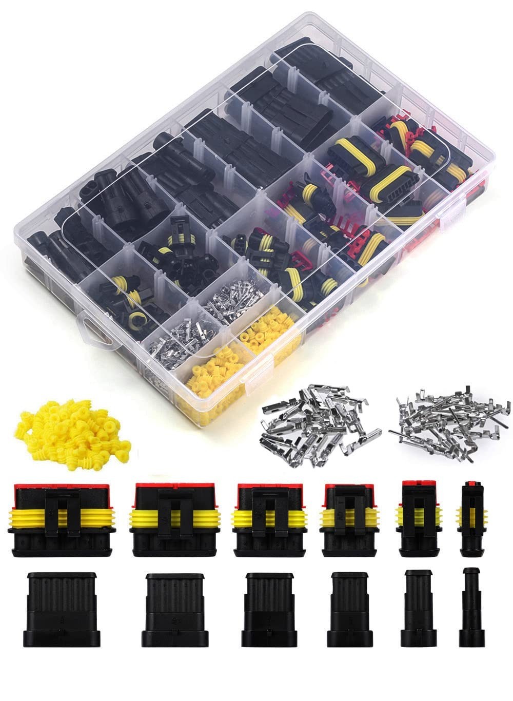 50 conectores eléctricos impermeables con sello de silicona - 1-6 pines uso automotriz- - Image 3