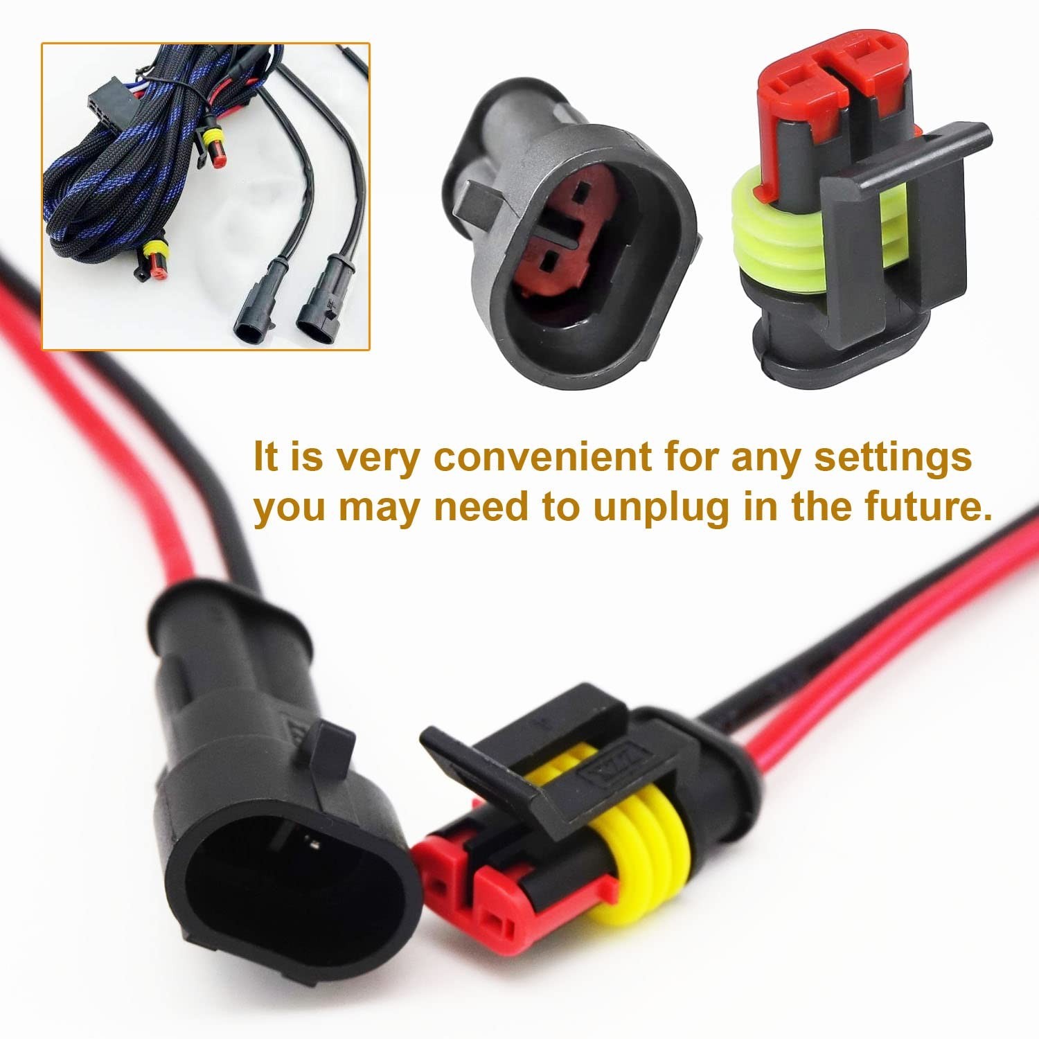 50 conectores eléctricos impermeables con sello de silicona - 1-6 pines uso automotriz- - Image 5