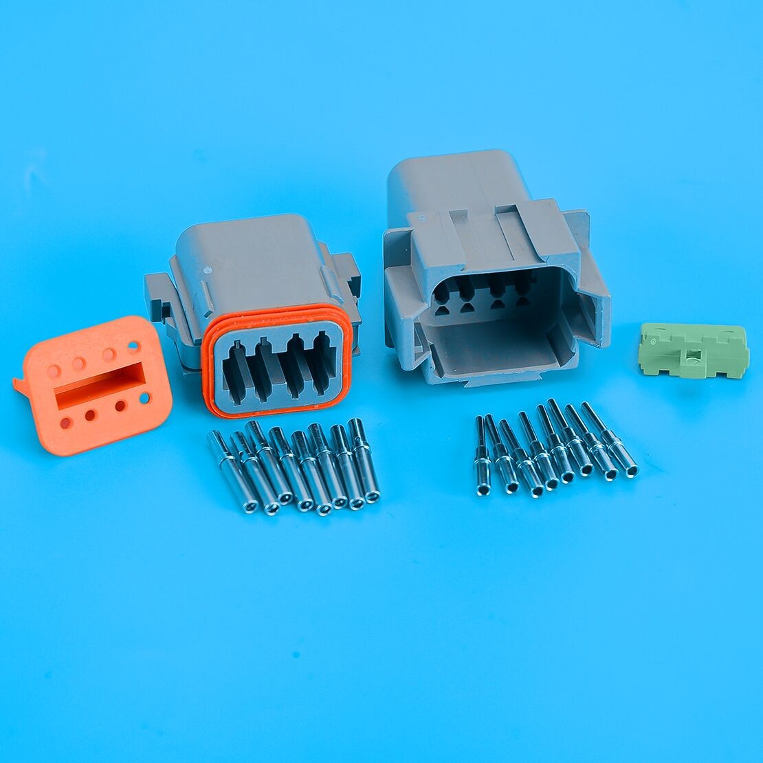 1 juego de kits de enchufes de conector eléctrico automotriz de 8 pines aptos para Deutsch DT-