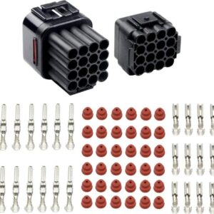 5 Kits Enchufe Conector Eléctrico Impermeable 16 Pin Way para Auto Automotriz, Se Adapta-