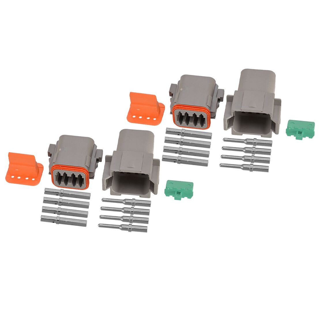 Juego de 2 kits de enchufes de conector eléctrico automotriz de 8 pines aptos para Deutsch DT- - Image 2