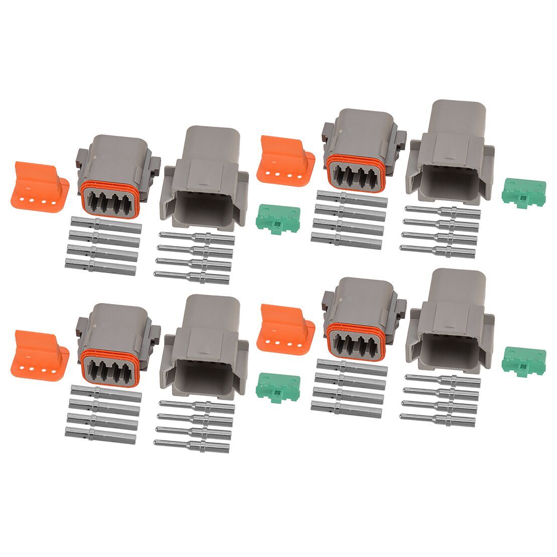 4 Set 8 Pin Automotive Electrical Connector Plug Kits Fit For Deutsch DT New - Image 2