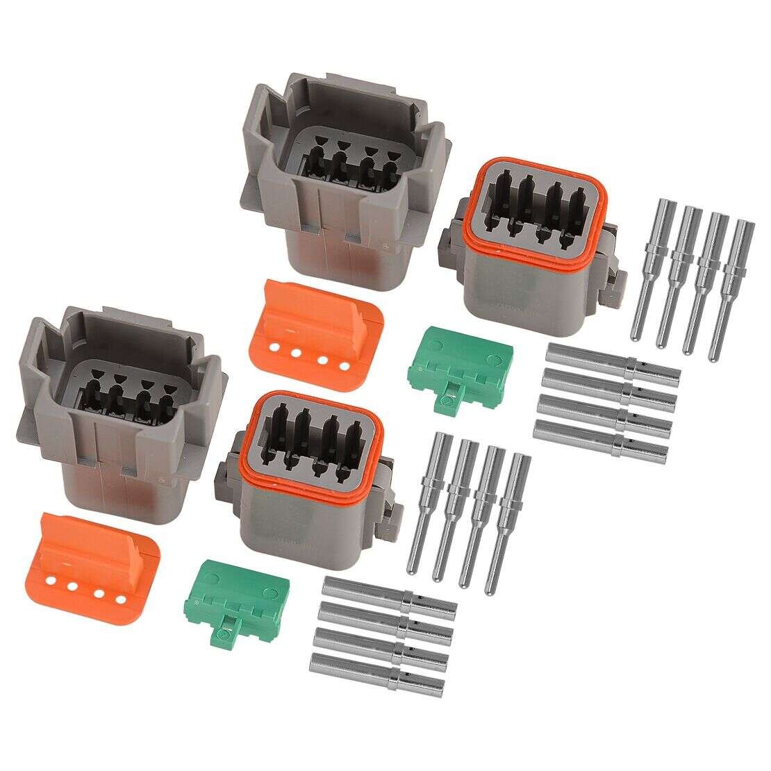 Juego de 2 kits de enchufes de conector eléctrico automotriz de 8 pines aptos para Deutsch DT nuevos- - Image 2