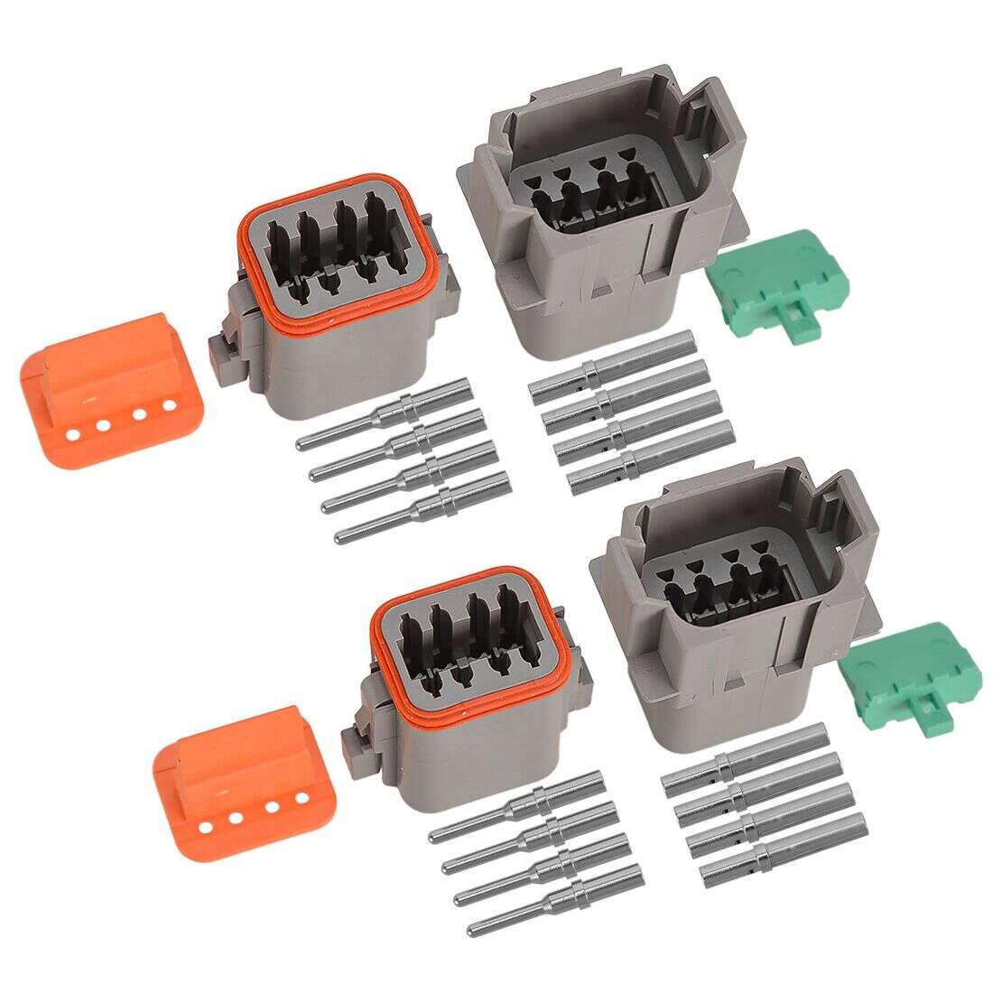 Juego de 2 kits de enchufes de conector eléctrico automotriz de 8 pines aptos para Deutsch DT nuevos- - Image 3