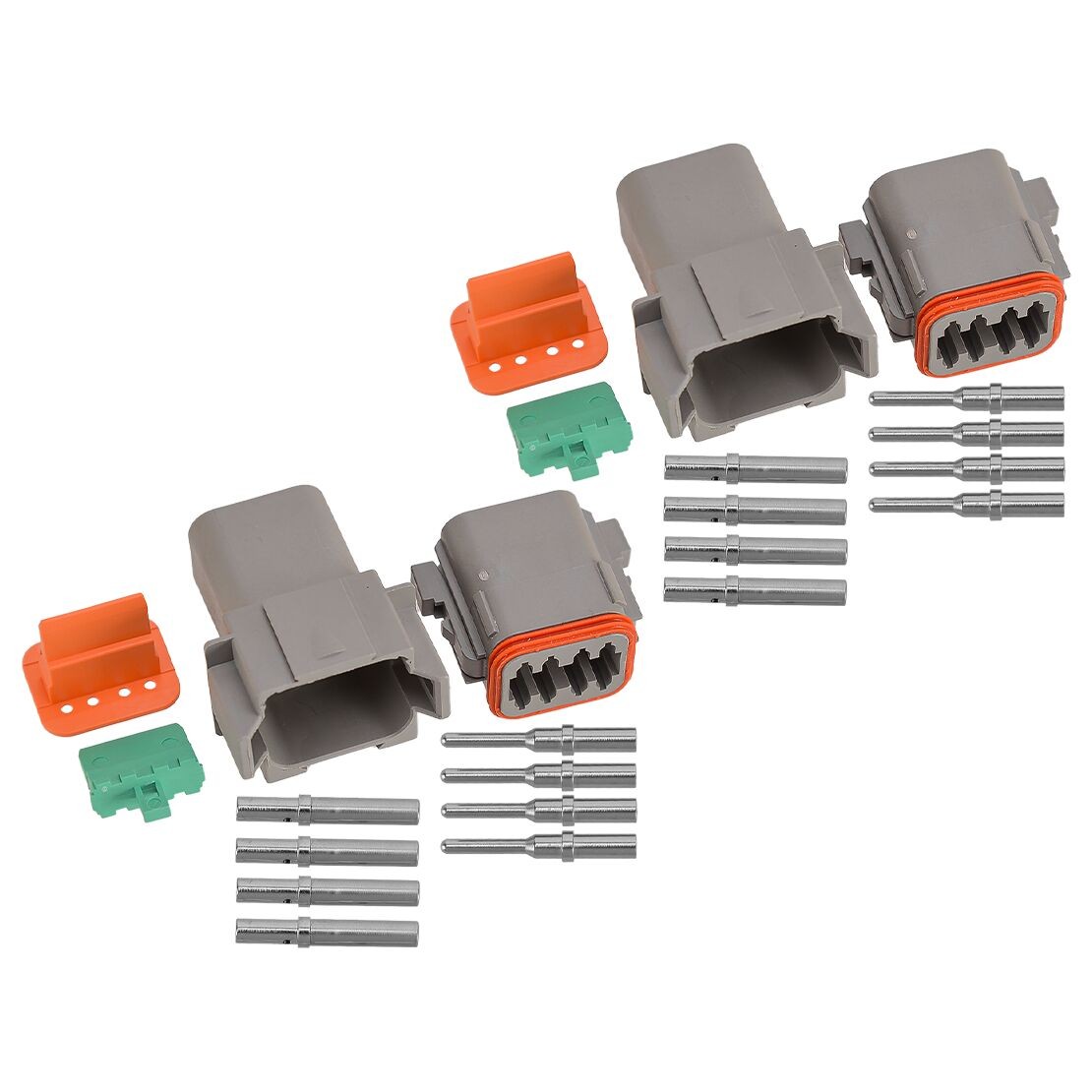 Juego de 2 kits de enchufes de conector eléctrico automotriz de 8 pines aptos para Deutsch DT- - Image 2