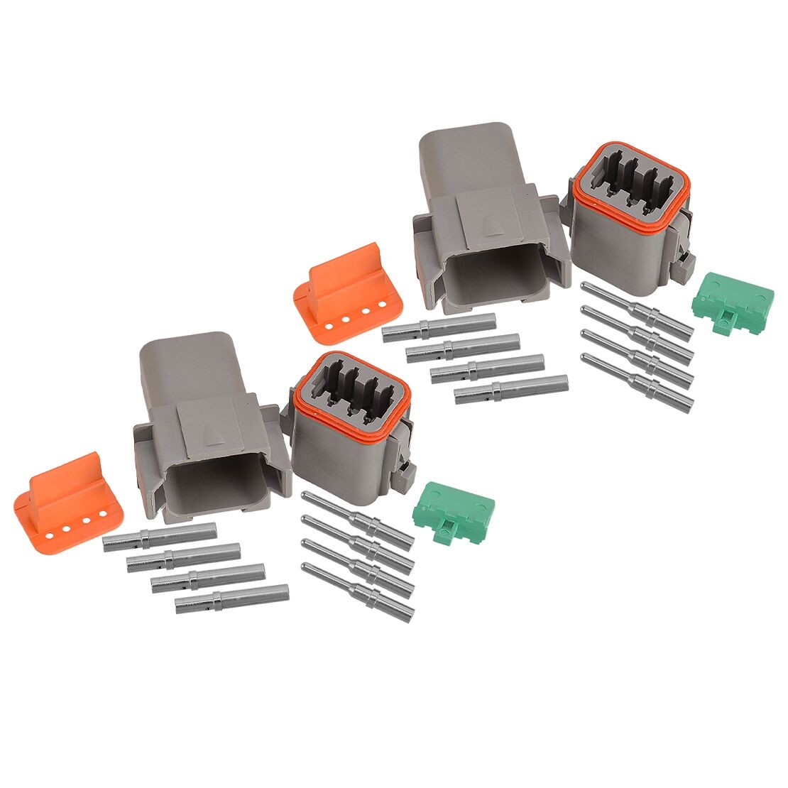 Juego de 2 kits de enchufes de conector eléctrico automotriz de 8 pines aptos para Deutsch DT- - Image 3