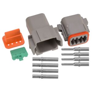 1 juego de kits de enchufes de conector eléctrico automotriz de 8 pines aptos para Deutsch DT PART-