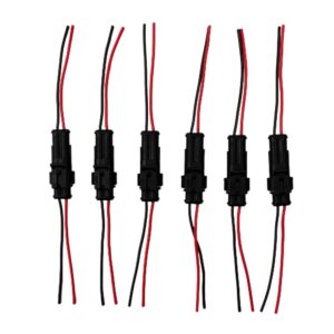 Conector-Enchufe Terminales 2-Pin 10 Kits Coche Automotriz + Cable Eléctrico Impermeable-