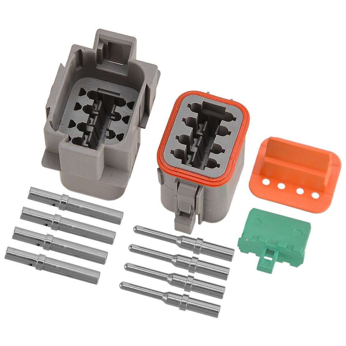 1 juego de kits de enchufes de conector eléctrico automotriz de 8 pines aptos para Deutsch DT nuevos-
