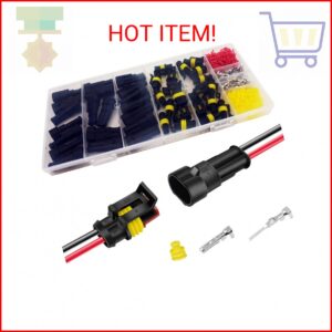 Twippo 20 Kits 2 Pin Connector Automotive Electrical Connectors 2 Wire Connector