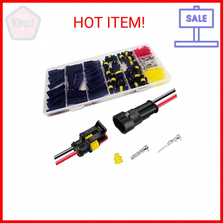 Twippo 20 Kits 2 Pin Connector Automotive Electrical Connectors 2 Wire Connector - Image 2