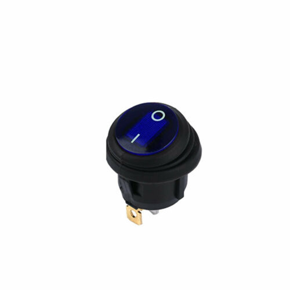 Paquete de 5 interruptores de palanca LED redondos de 12 voltios para aplicaciones automotrices- - Image 3