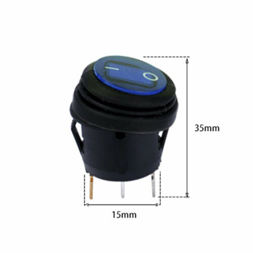 Paquete de 5 interruptores de palanca LED redondos de 12 voltios para aplicaciones automotrices- - Image 4