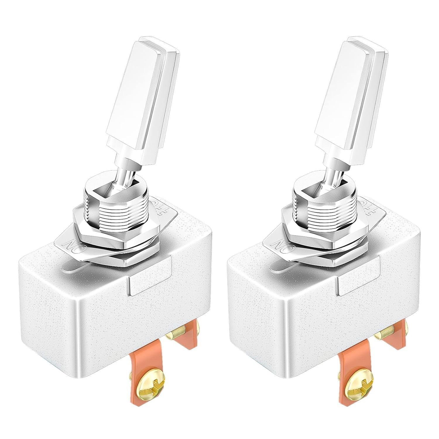 Versátil Juego de Interruptor de Palanca Automotriz 2 Piezas - 50 Amp 12V con Acabado Cromo- - Image 3