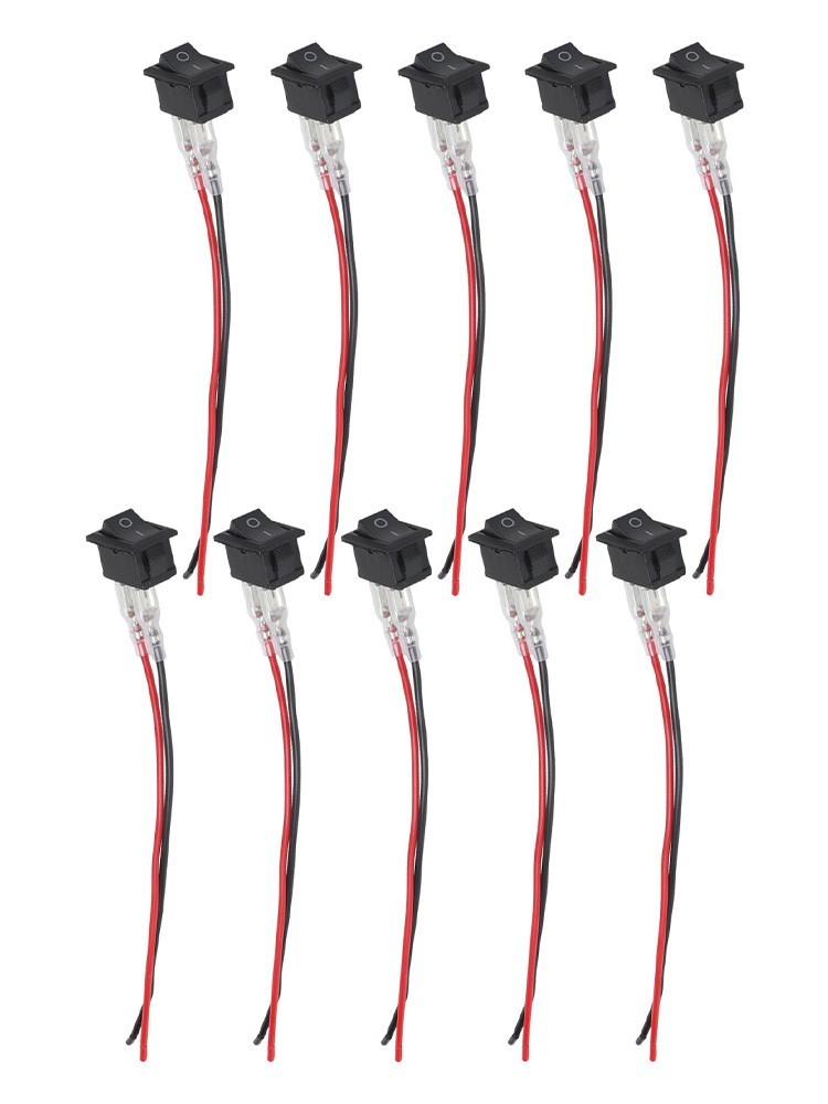 2 Pin Rocker Switches 10 Pack 6A220V for Automotive and Marine Applications